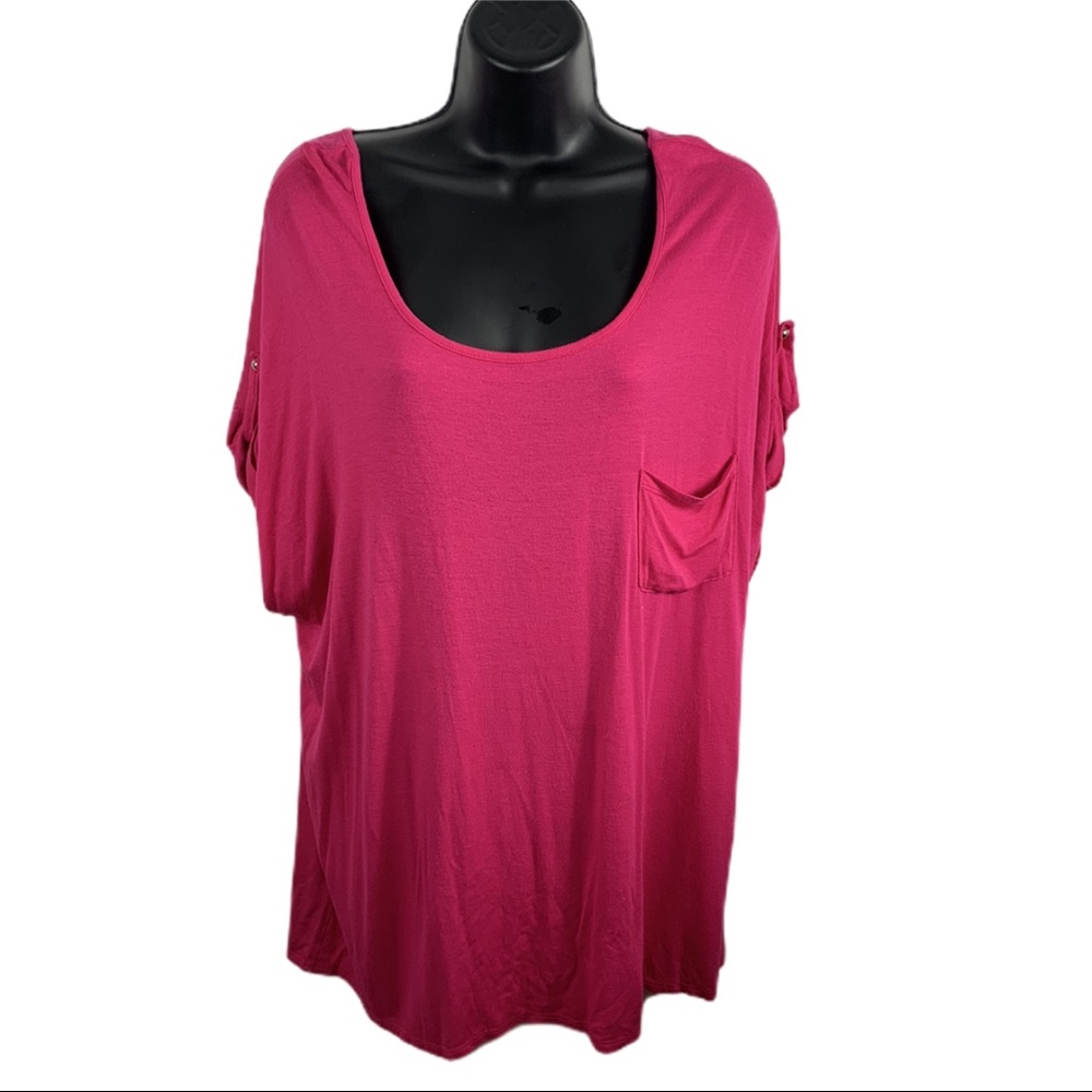 size 3x Zenobia pink blouse